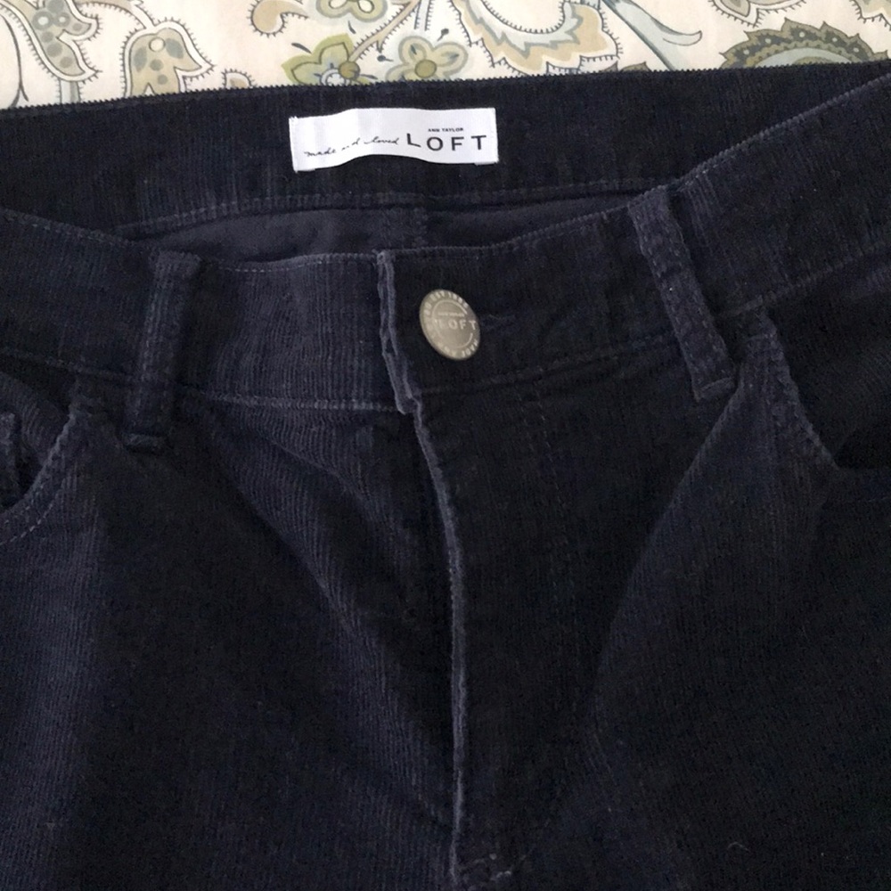 AT LOFT blue cords- modern skinny